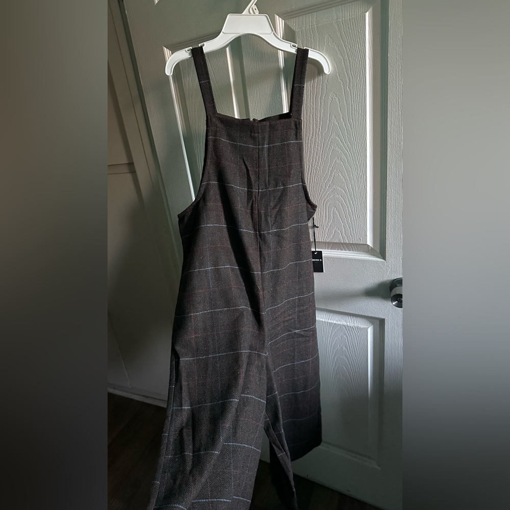 Forever 21 Brown Plaid Women Overalls